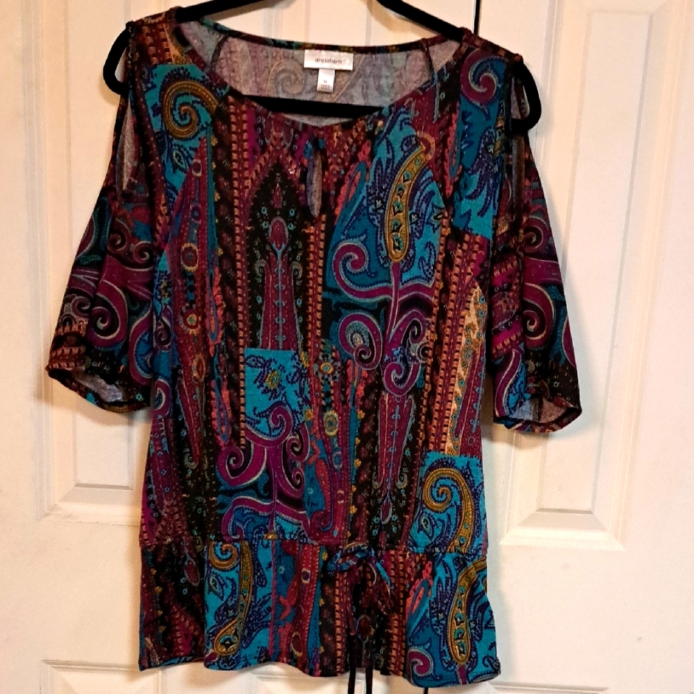 Dressbarn Colorful Paisley Women's Top